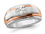 Men's 3/4 Carat (ctw) Lab-Grown Diamond Ring in 14K White Gold (size 10)